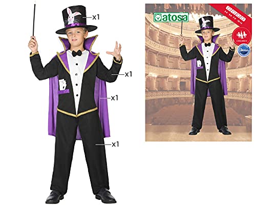 Atosa disfraz mago niño infantil ilusionista 10 a 12 años