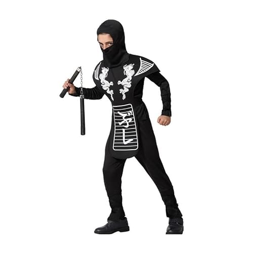 Atosa disfraz ninja niño infantil negro y blanco 3 a 4 años