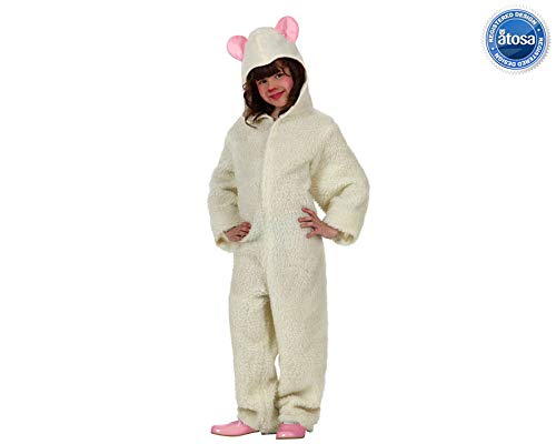 ATOSA disfraz oveja niña infantil navideño 10 a 12 años