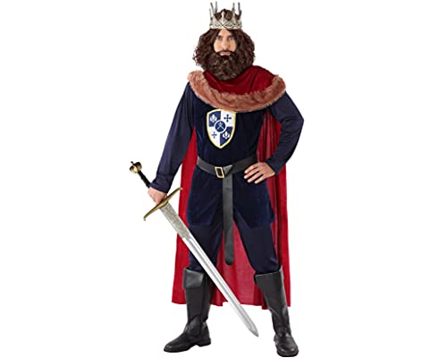 Atosa disfraz rey medieval azul hombre adulto M