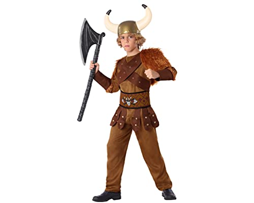 Atosa disfraz vikingo niño infantil marrón 10 a 12 años