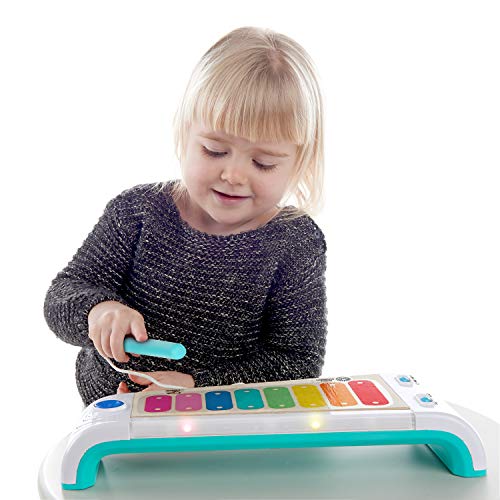 Baby Einstein Hape Magic Touch Xylophone Wooden Musical Toy Instruments for Toddlers, Cause and Effect, 2 Play Modes, 30+ Melodies, Lights and Volume Control, Age 12 Months +