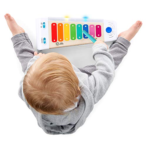 Baby Einstein Hape Magic Touch Xylophone Wooden Musical Toy Instruments for Toddlers, Cause and Effect, 2 Play Modes, 30+ Melodies, Lights and Volume Control, Age 12 Months +