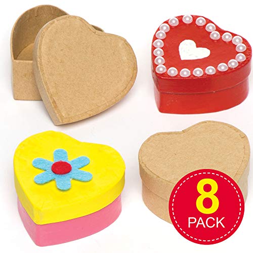 Baker Ross Cajas en forma corazón corar con amor el Día la Madre o San Valentín los (paquete 8)