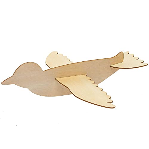 Baker Ross FC704 Planeador de Madera con Diseño de Pájaros - Juego de 8, Actividades artesanales para niños