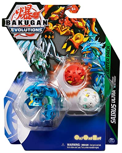 Bakugan Evolutions Starter Pack, Gillator Ultra con Hydorous y Blitz Fox, Figuras articuladas para coleccionar, a Partir de 6 años, Multicolor (Spin Master 778988431108)
