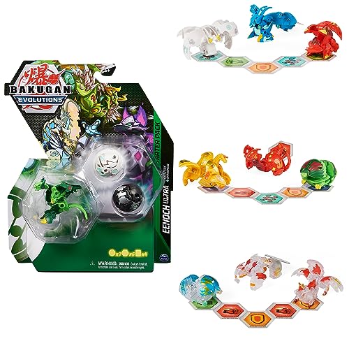 Bakugan Evolutions Starter Pack, Gillator Ultra con Hydorous y Blitz Fox, Figuras articuladas para coleccionar, a Partir de 6 años, Multicolor (Spin Master 778988431108)