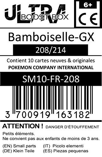 Bamboiselle-GX (Celesteela-GX) 208/214 Full Art - #myboost X Soleil & Lune 10 Alliance Infaillible - Box de 10 cartas Pokémon Francés