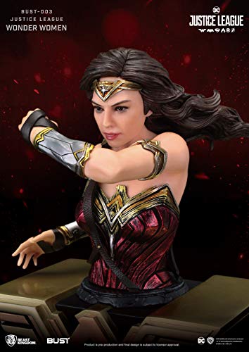 BEAST KINGDOM Busto DC Comics Liga de la Justicia Mujer Maravilla, Figura Liga de la Justicia, colección DC Comics