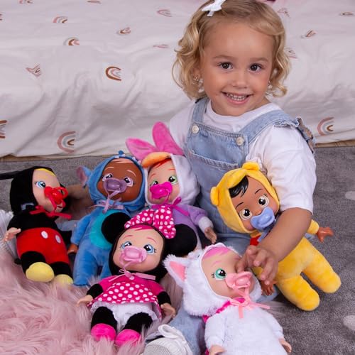 Bebés Llorones Tiny Cuddles Disney Stitch, Muñeca Suave y Blanda 25 cm, Llora Lagrimas de Verdad Incluye Pijama Disney, Juguete para niños y niñas +18 Meses