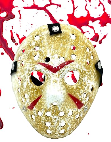 Bella Dox Disfraz de máscara de Jason, Viernes 13, Jason Voorhees, máscaras de hockey para adultos y niños, Halloween, cosplay, fiesta de máscaras, disfraz