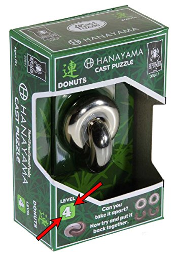 Bepuzzled 5202 Donuts Puzzle (Metalic) by Hanayama, Multicolor (University Games 30847)