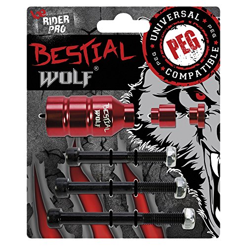 Bestial Wolf Peg Estribera para Scooter Freestyle (Rojo)
