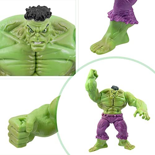 BESTZY Hulk Figura Hulk Figure de Acción Avengers Actionfigur de PVC Estatua de Anime Colección de Juguetes Figuras Coleccionables para Decoración Fans del Anime Regalos para Niños 12CM (A)