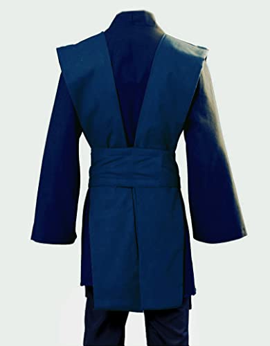 Bichingda Disfraz de caballero con capucha para hombre, uniforme de cosplay, disfraz completo de Halloween, HMSCS09-BLUE-XXL