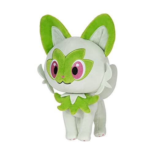 Bizak- Pokemon Sprigatito Juguete, Color Verde y Blanco (63223351-3)