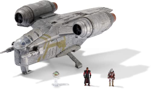 Bizak Star Wars Micro Galaxy Squadron, Nave Deluxe Razor Crest, Incluye 3 Figuras (62610021)