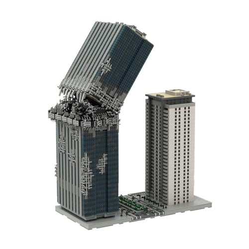 BLOKZ Juego de bloques de construcción de arquitectura modular, kit de construcción de rascacielos plegable de escena de película de ciencia ficción MOC, construye y exhibe ideas de modelo