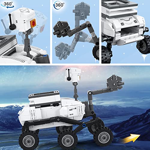 Bloques Construccion Niños City Space Mars Rover Kit de Construcción de Espacial Marte Rover Juguetes Espacio Regalo construcciones para Niños y Niñas de 6 a 12 Años, 338 Piezas