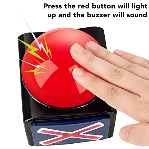 BLUESEABUY Botón Zumbador de Respuesta del Juego Botón con Sonido y Luz Divertido Concurso de Prueba Artículo de Broma Fiesta Juguetes