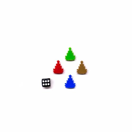 BoardGameSet | Figuras de árbol de Navidad | Accesorios para juegos de mesa | Fichas de piezas de juego, marrón