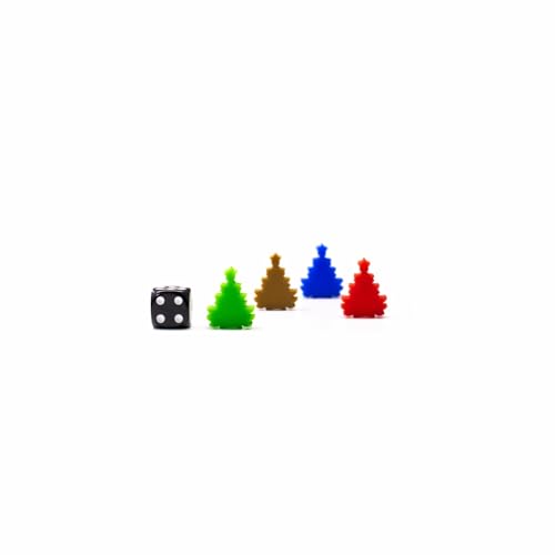 BoardGameSet | Figuras de árbol de Navidad | Accesorios para juegos de mesa | Fichas de piezas de juego, marrón