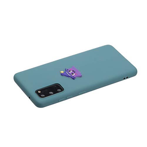 Boloker Funda para Samsung Galaxy S20 [con Protector Pantalla] Slim Elegante Transparente TPU Silicona Cubierta Glitter Cristal Choque Absorción Smartphone Funda Case (Monstruo)
