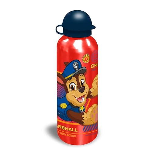 Botella de agua deportiva de 500 ml a prueba de fugas de aluminio rojo sin BPA KBT Disney botella ligera para niños, ideal para viajes, gimnasio y viajes a partir de 3 años | 21 cm