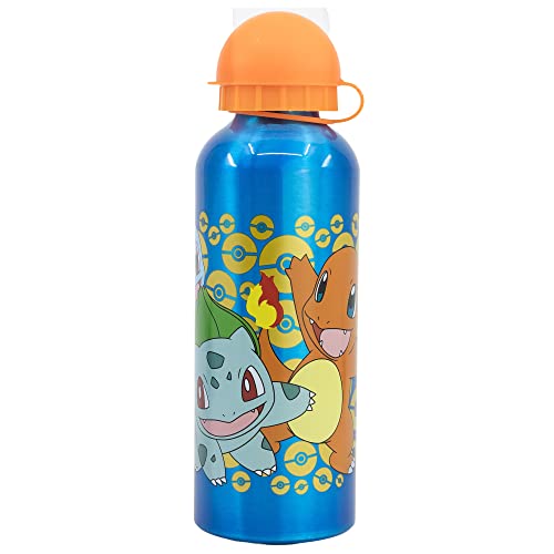 Botella de agua infantil reutilizable de aluminio de 530 ml de Pokemon