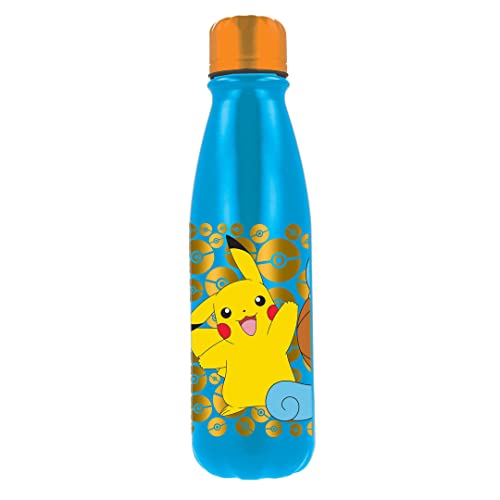 Botella de agua reutilizable de aluminio infantil de 600 ml de Pokemon