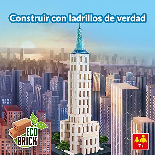 Brick Trick Trefl Travel - Empire State Building - Construye con Ladrillos de Viaje, Ciudad de Nueva York, Ladrillos EKO, 420 Ladrillos, Reutilizables, Juego Creativo para niños a Partir de 7 años
