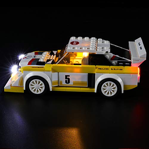BRIKSMAX Kit de Iluminación Led para 1985 Audi Sport Quattro S1,Compatible con Ladrillos de Construcción Lego Modelo 76897, Juego de Legos no Incluido