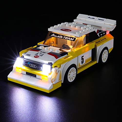 BRIKSMAX Kit de Iluminación Led para 1985 Audi Sport Quattro S1,Compatible con Ladrillos de Construcción Lego Modelo 76897, Juego de Legos no Incluido