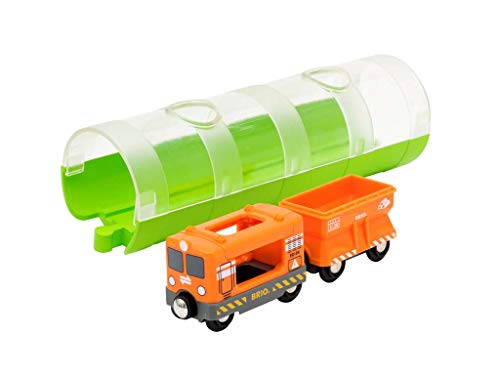 BRIO WORLD - Tren de mercancías y túnel, vehículos para Circuito de Tren BRIO, 3 Piezas, Edad 3+ Años