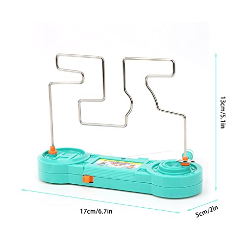 BROLEO Juego de laberinto táctil, juego educativo de laberinto de descarga eléctrica para juego de fiesta para regalos de cumpleaños (verde)