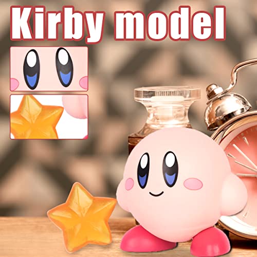BSNRDX Figura de Kirby Q Versión Figura de Kirby Figuras Acción de Kirby Adornos Modelo Personaje Adorno Pastel Cumpleaños para Niños para Decoración de Oficina En Casa de Dormitorio de Coche