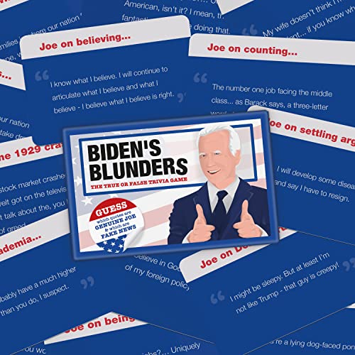 Bubblegum Stuff Biden's Blunders - The Card Game - Juego de preguntas - Juegos familiares - Juegos para la noche de juegos familiares - Juegos de cartas para adultos y adolescentes