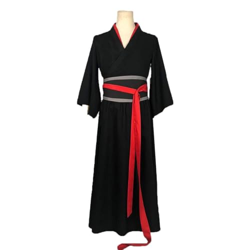 Bubels Anime Wei Wuxian Cosplay Disfraz Hanfu Robe Halloween Party Uniform Set,Black-S