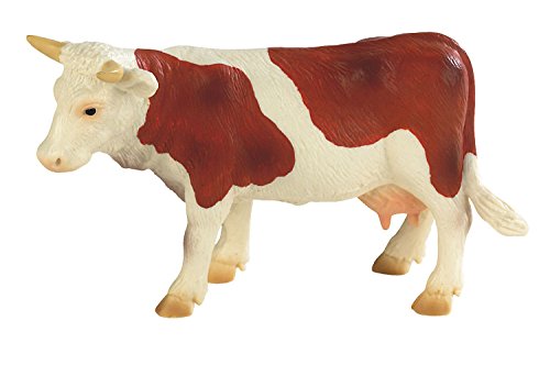 Bullyland 62610-Figura de Juego, Vaca Fanny marrón-Blanca, Aprox. 7 cm de Altura, Figura Pintada a Mano, sin PVC, para Que los niños jueguen de Forma imaginativa, Color Colorido (62610)