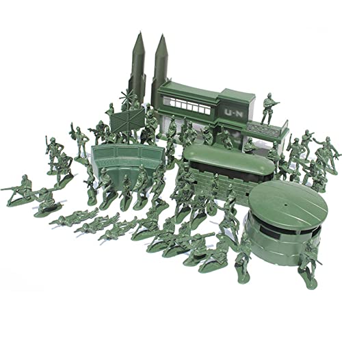 BYNYXI Juego de 56 figuras de soldados del ejército, 5 cm, figuras de soldados militares, juguetes para niños, militares, de plástico, mini soldados, militares, juego de juego militar