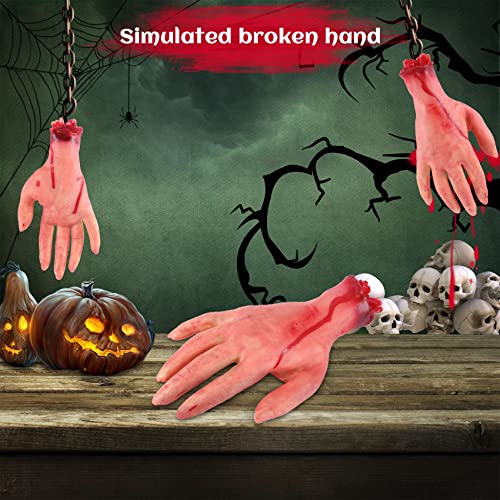 Bzwyonst Bloody Horror Scary Prop Severed Life Size Arm Hand House 22-23 cm