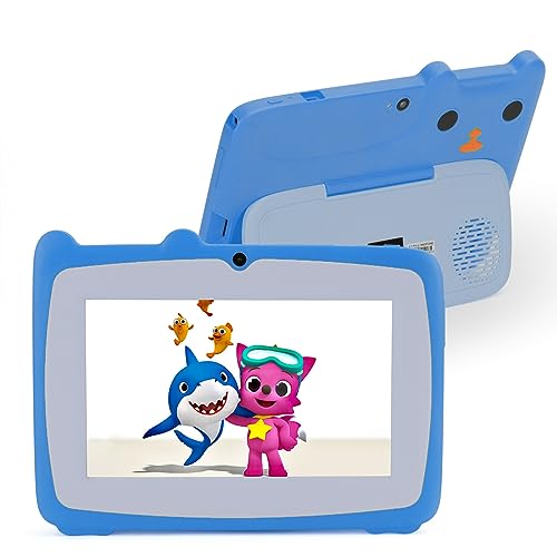 C idea Tablets Android 12, tabletas para niños de 7 Pulgadas, 32 GB de RAM, 2 GB de ROM (ampliada a 32 GB)/IWAWA por instalación para educación y Entretenimiento para niños pequeños(Azul)