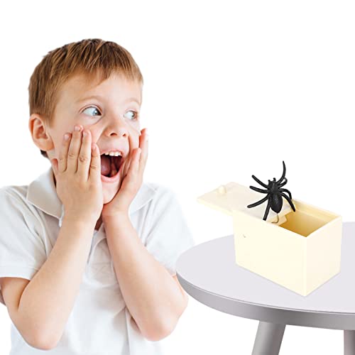 Caja de Broma de araña, Caja de araña Falsa de simulación, Juguete de Broma de Truco Divertido, Regalo para Halloween, día de los Inocentes