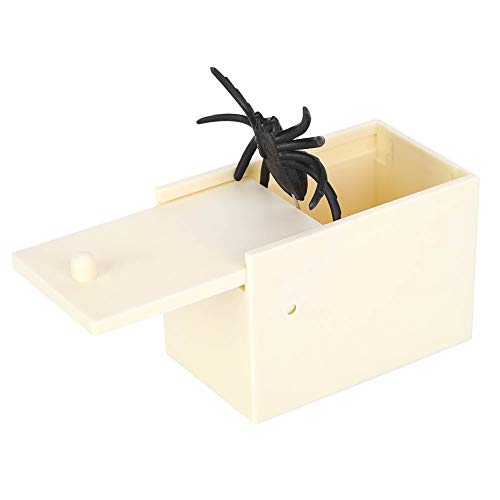Caja de Broma de araña, Caja de araña Falsa de simulación, Juguete de Broma de Truco Divertido, Regalo para Halloween, día de los Inocentes