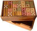 Caja dominos de madera el doble 9