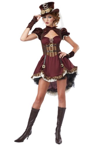 California Costumes 1281 Steampunk Girl - Disfraz histórico y de época para adultos, marrón, XL
