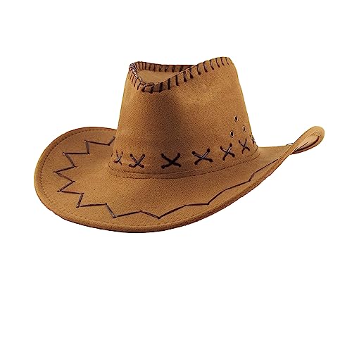 Carnavalife Sombrero Cowboy de Vaquero Toy Story Western Disfraz para Adulto y Niños YJ-2414 (Amarillo, Adulto/58cm)