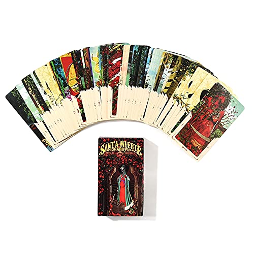 Cartas del Tarot de la Santa Muerte,Santa Muerte Tarot Cards,with Bag,Tarot Deck