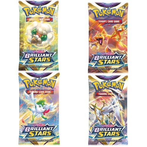 Cartas Pokemon Espada Y Escudo – Brilliant Stars Booster Packs x4 - Inglés Cartas Pokemon Originales - Cartas Pokemon Originales