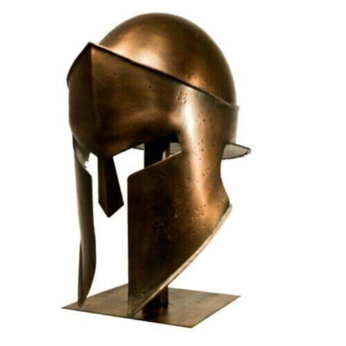Casco medieval griego rey Leonidas casco espartano de acero antiguo caballeros históricos guerrero LARP casco cruzado juego de rol disfraces de lucha
